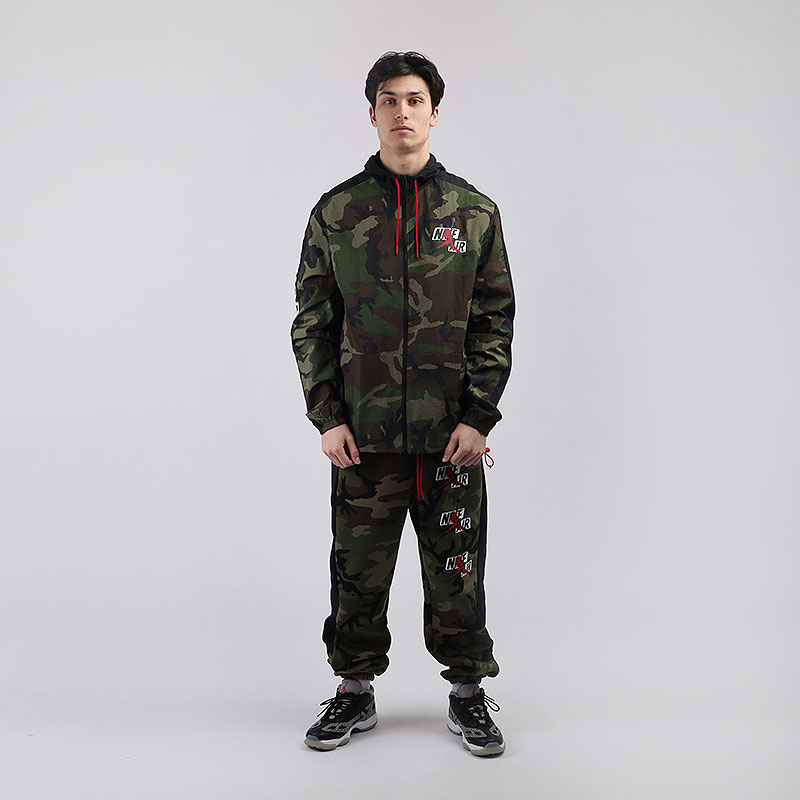 мужская зеленая куртка Jordan Jumpman Classics Camo Windbreaker CU2030-222 - цена, описание, фото 8